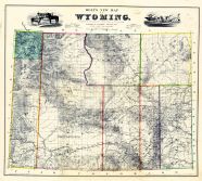 Wyoming 1883 State Map 17x18